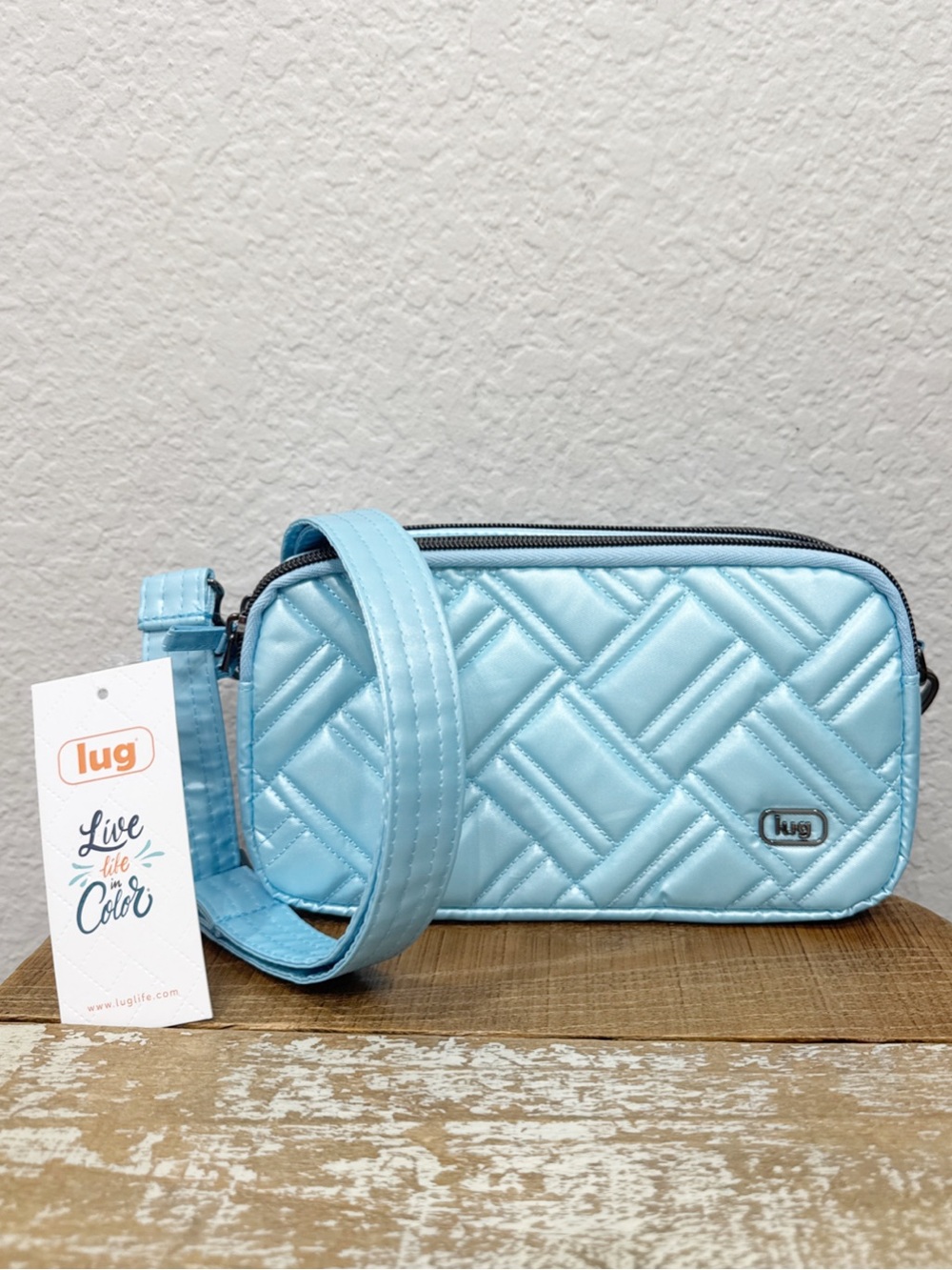 Lug Coupe XL Plus Convertible Crossbody Sky Blue NEW